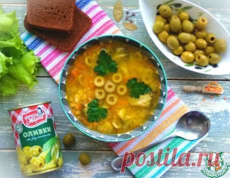 Суп с чечевицей и оливками – кулинарный рецепт