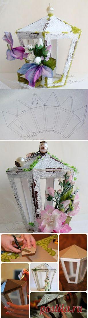 Делаем фонарик из картона