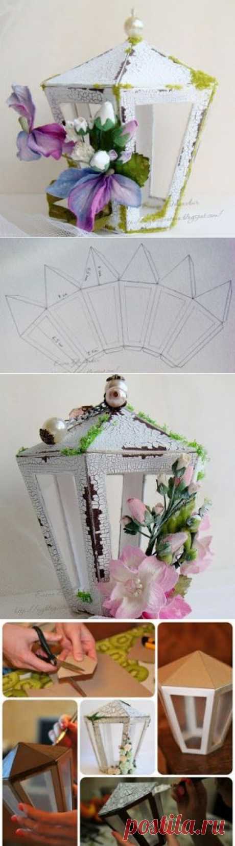 Делаем фонарик из картона