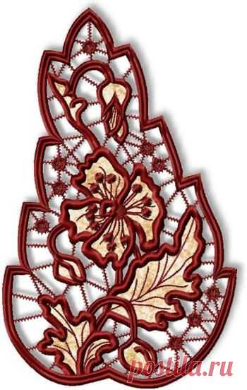 Advanced Embroidery Designs - Poppy Cutwork Lace