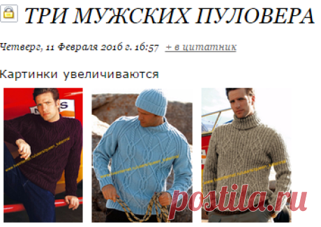 Три мужских пуловера