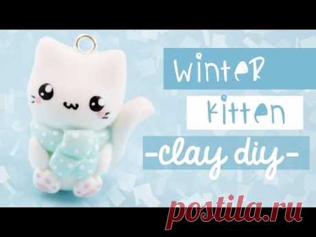 Зимняя кошка глина-DIY / Kawaii Friday