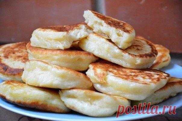 Пышные оладушки на кефире