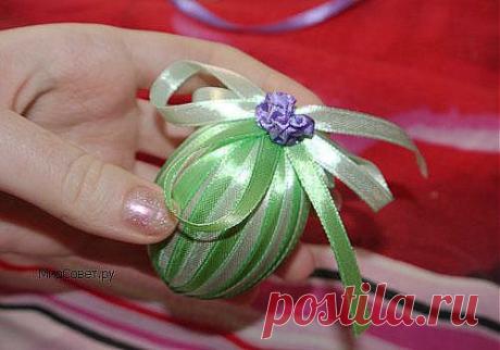 Мастер-класс Пасхальное яйцо из атласных лент | МирСовет.ру