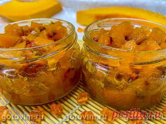 Ароматное варенье из тыквы с облепихой. Рецепт с фото Вкусное, ароматное варенье из тыквы с облепихой понравится всем. Ягоды облепихи кардинально поменяют вкус тыквы. Джем получается густой, ярко-оранжевого цвета. Прекрасно подойдет для сладкой начинки пирогов, блинчиков. Или можно просто подать варенье к чаю.