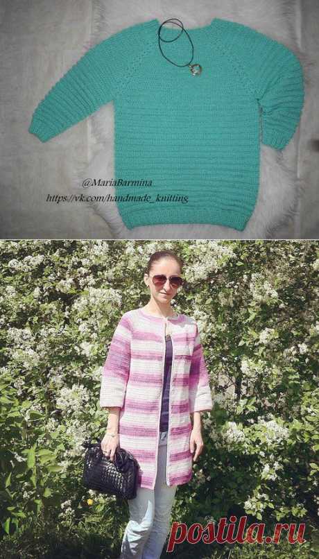 Кофта фасона реглан. | Knitting -Вязание online-