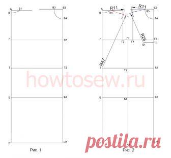 Построение базовой выкройки трикотажного платья