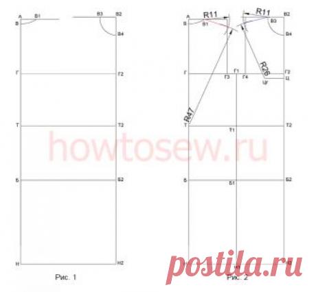Построение базовой выкройки трикотажного платья