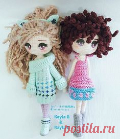 Crochet amigurumi dolls.
