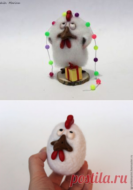 Валяем петушка с новогодним настроением - Ярмарка Мастеров - ручная работа, handmade