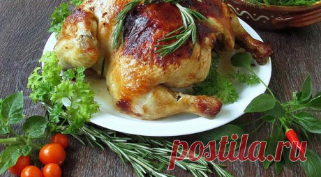 Вкусная и сочная курица с розмарином в духовке - рецепт с фото Как приготовить вкусную и сочную курицу с розмарином? Очень просто по нашему фото рецепту!