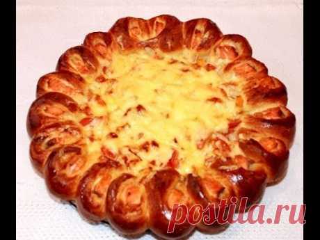 Рыбный пирог с рисом