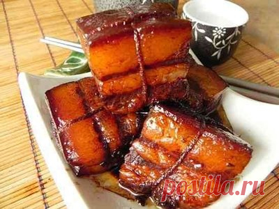 Сало вареное в соевом соусе - Салаты и закуски