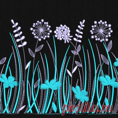 Machine Embroidery Designs Grass SET 5 items 6x8 in INSTANT | Etsy