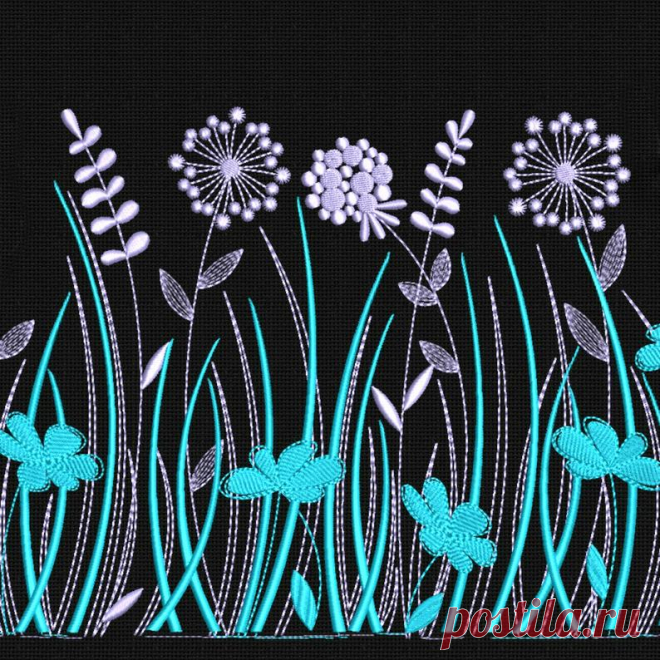 Machine Embroidery Designs Grass SET 5 items 6x8 in INSTANT | Etsy