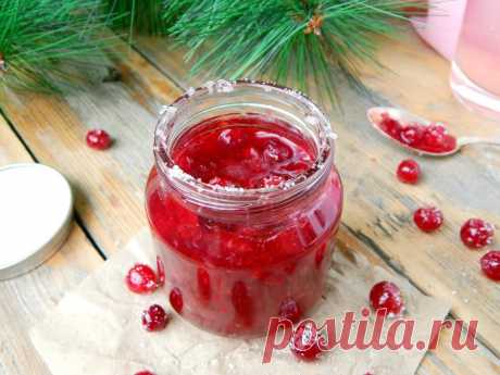Клюква с сахаром на зиму без варки