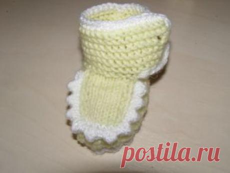 Пинетки спицами - мастер-класс для начинающих с пошаговым описанием Сегодня хочу предложить вам в рубрике Вязание для самых маленьких новую тему Вязание пинеток спицами - мастер-класс.