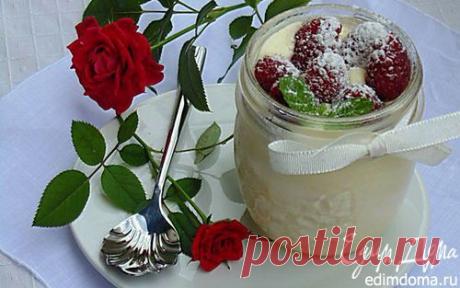 Крем-мусс из белого шоколада "Роза-малина" | Кулинарные рецепты от «Едим дома!»