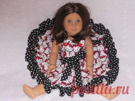 Hello Kitty Dress American Girl doll Hello by MyPrincessandHerDoll