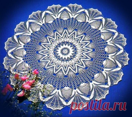 Ажурная салфеточка для украшения дома