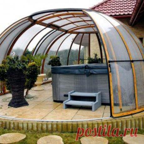 Беседка из поликарбоната своими руками