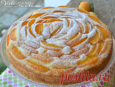 Torta soffice con albicocche e ricotta