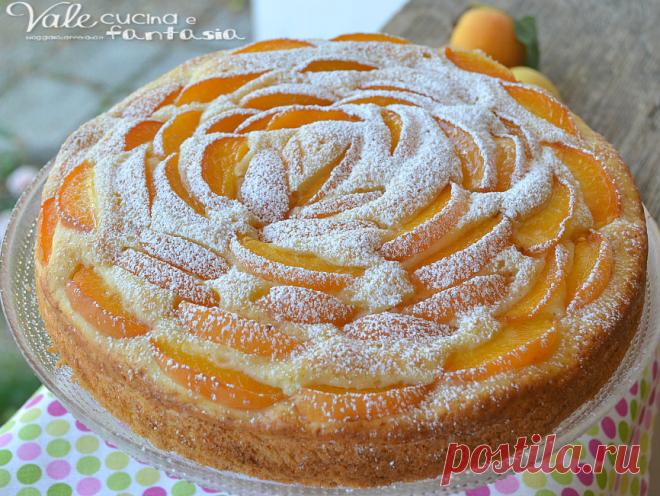 Torta soffice con albicocche e ricotta