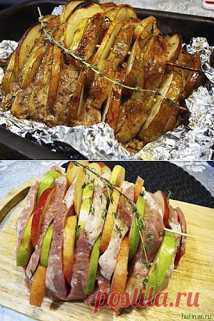 Запечёная свинина с грушами и тимьяном | Мужской кулинарный сайт - лучшие рецепты с фото