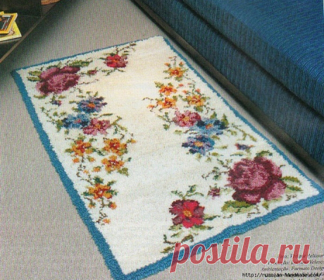 Коврики своими руками в технике ковровой вышивки. СХЕМЫ - Russian-Handmade