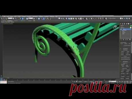 Уроки 3D Max с нуля. Моделирование лавочки/скамейки в 3Ds Max с нуля