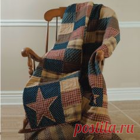 Patriotic Patch Quilted Throw