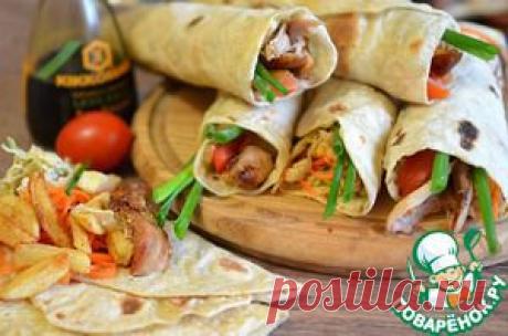 Фатира махшия или наполненный арабский лаваш - кулинарный рецепт