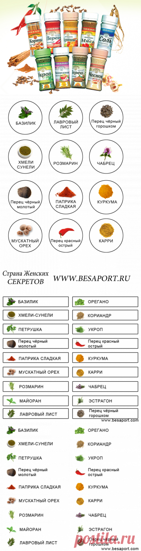 Специи - наклейки на баночки к специям - Женский сайт СЖС
