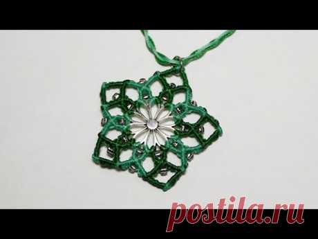 КУЛОН МАКРАМЕ. MACRAME PENDANT.