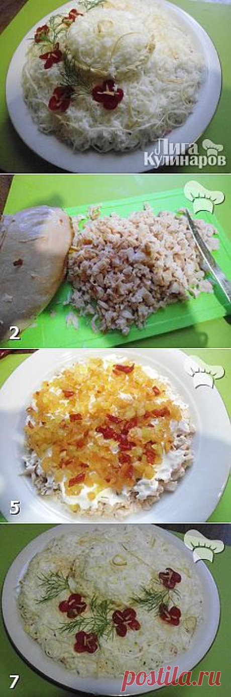 Салат Моника рецепт пошаговый от Лиги Кулинаров. Рецепт салата Моника, рецепты Лиги Кулинаров.