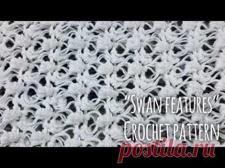 Как связать простой УЗОР КРЮЧКОМ "Swan Feathers" / СХЕМА узора / Crochet Pattern / Tutorial