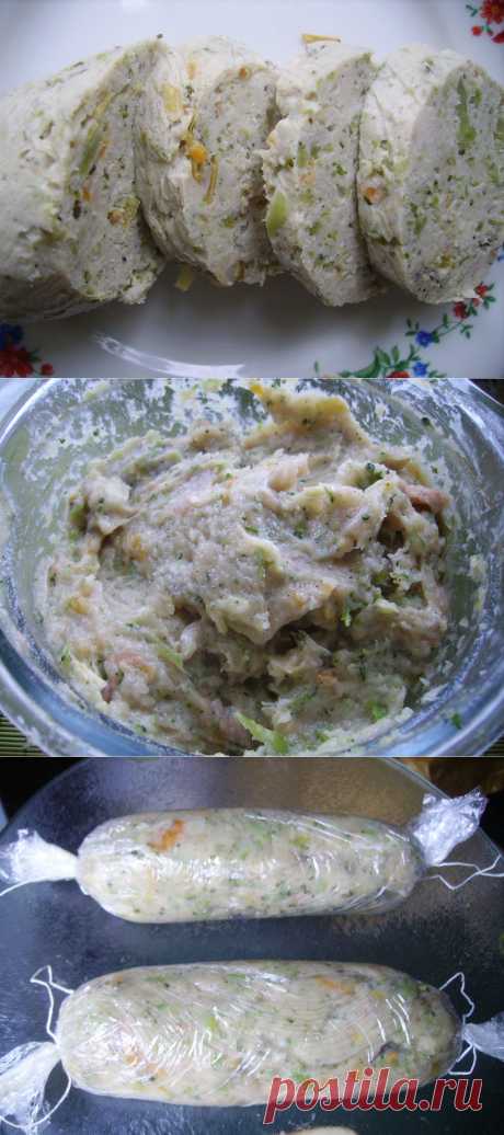 Домашняя колбаса с овощами