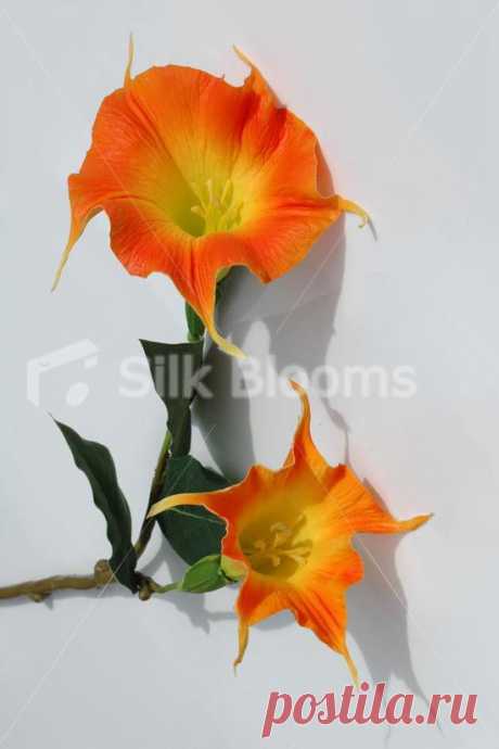 Single Stem of Fresh Touch Artificial Orange Angel Trumpet Single Stem of Fresh Touch Artificial Orange Angel Trumpet [DE0026 Orange] - £14.99 : Silk Wedding Flowers, by Silk Blooms, Glasgow