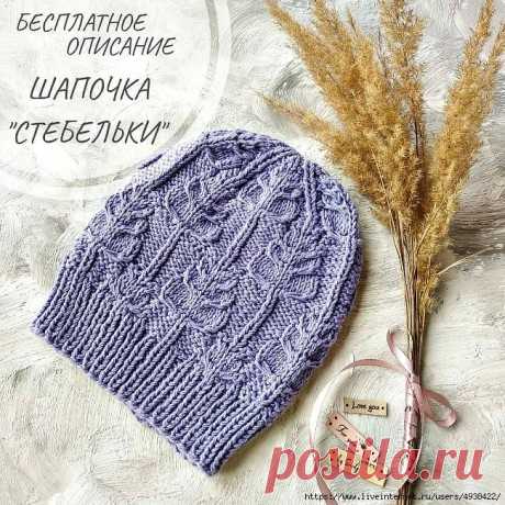 Описание шапочки СТЕБЕЛЬКИ связанной спицами, Вязание для женщин
