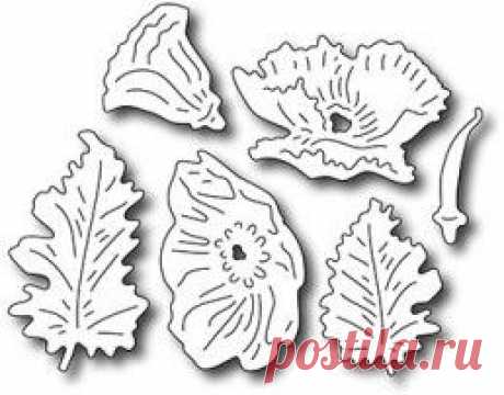 Нож для вырубки Frantic Stamper Precision Dies - Mix N Match - Poppies - FRA9424