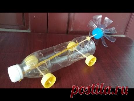 Cómo hacer un coche con botellas de plástico | Banda elástica coche accionado