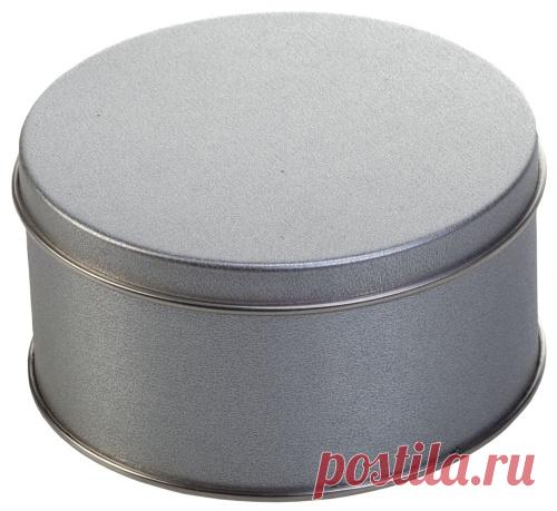 Коробка круглая, малая, серебристая купить в Туле по выгодной цене - «Партнер 71»