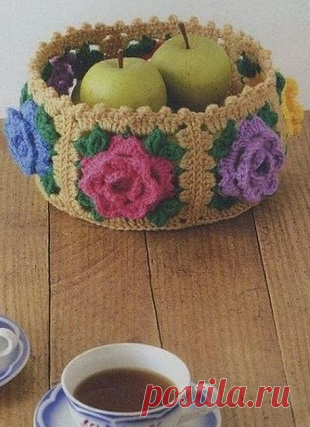 Корзинка для фруктов крючком