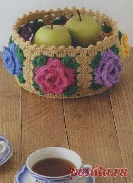 Корзинка для фруктов крючком