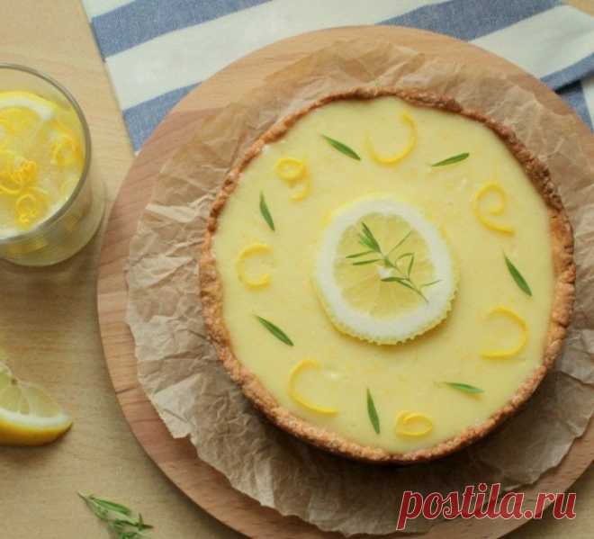 ​Лимонный тарт с миндалем.