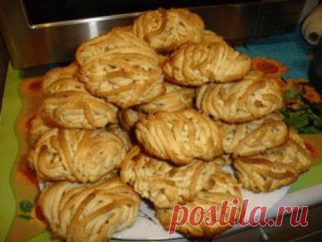 Печенье из мясорубки (хризантемы)