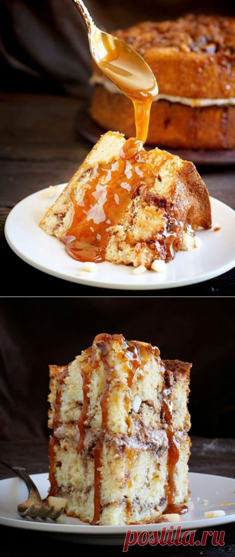 Caramel Apple Cinnamon Cake - i am baker
