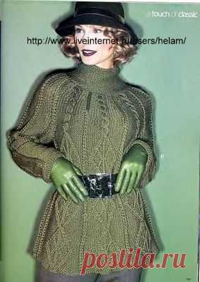 Свитер с рельефным узором из Vogue Knitting!