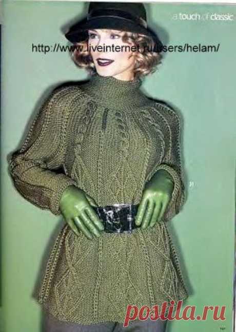 Свитер с рельефным узором из Vogue Knitting!