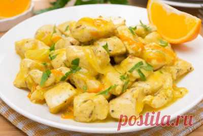 Холодная мясная закуска - курица в апельсиновом соусе - Салаты и закуски